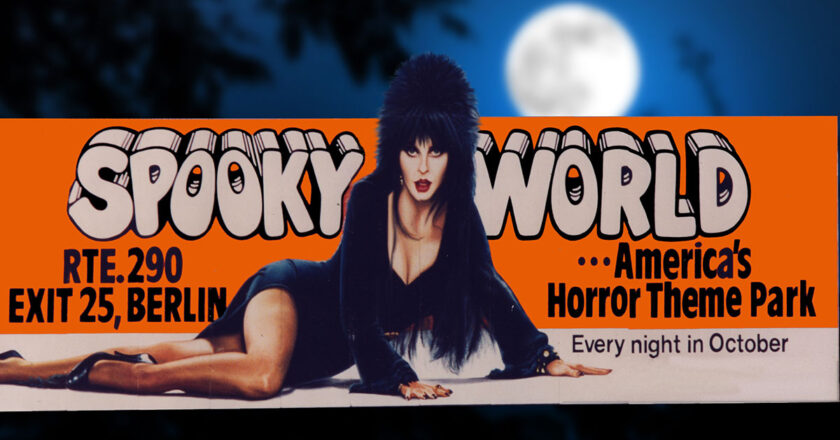 Spooky World promo poster featuring Elvira, Mistress of the Dark