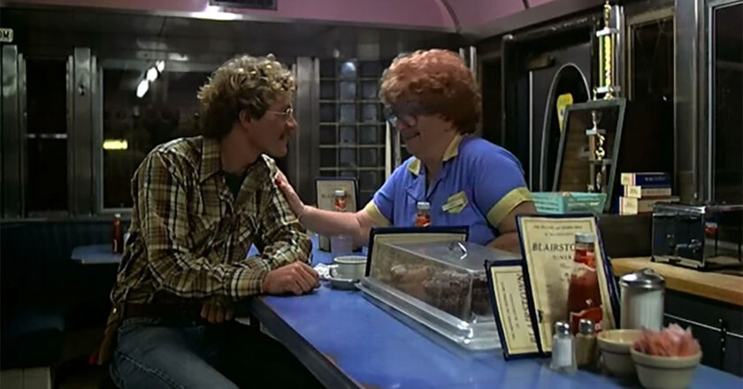 Steve Christy and Sandy in Blairstown Diner in "Friday the 13th."