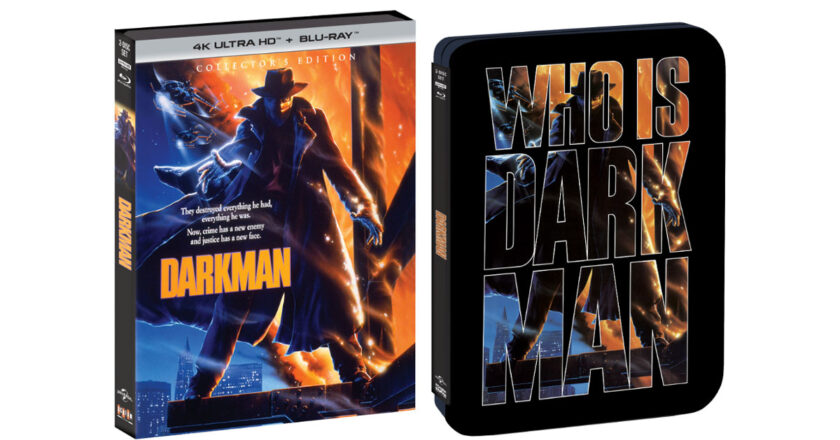Darkman 4K UHD + Blu-ray combo pack and Darkman 4K UHD SteelBook from Scream Factory