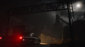 A police car sits in front of a steel mill in "The Casting of Frank Stone"