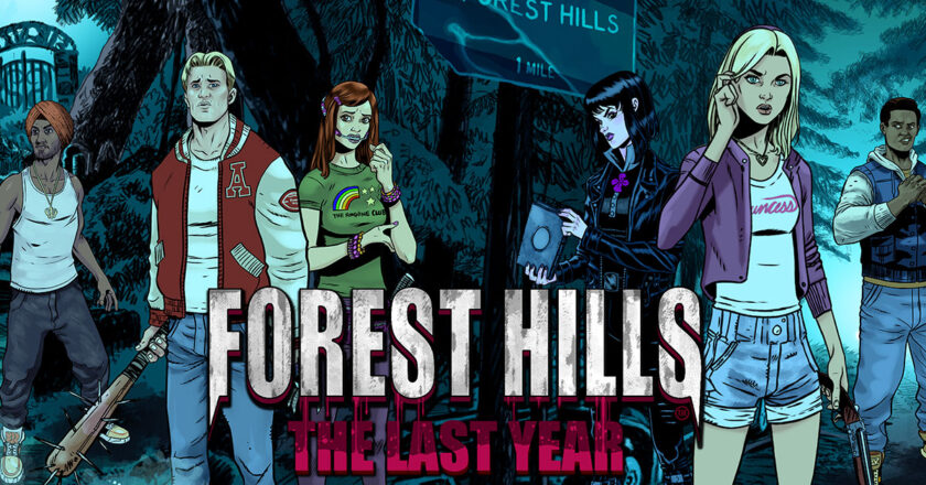 Forest Hills: The Last Year PAX East Art featuring some of the Displaced characters.