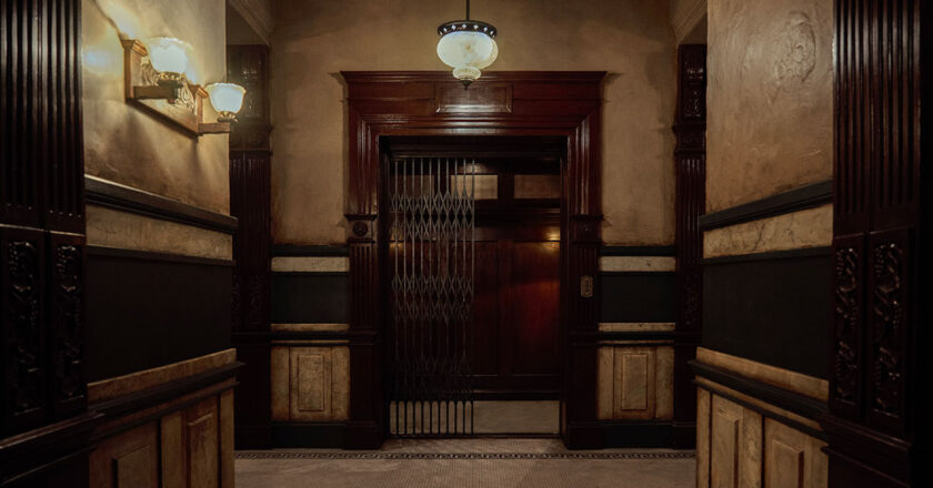 Elevator in the Bramford apartments in Rosemary's Baby