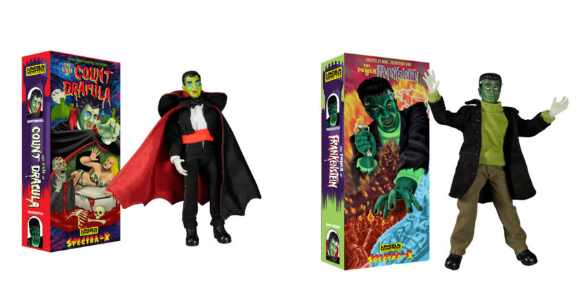 Lincoln Monsters The Evil of Count Dracula and The Power of Frankenstein figures