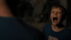 Dan Hough stands with his mouth open in "Speak No Evil."