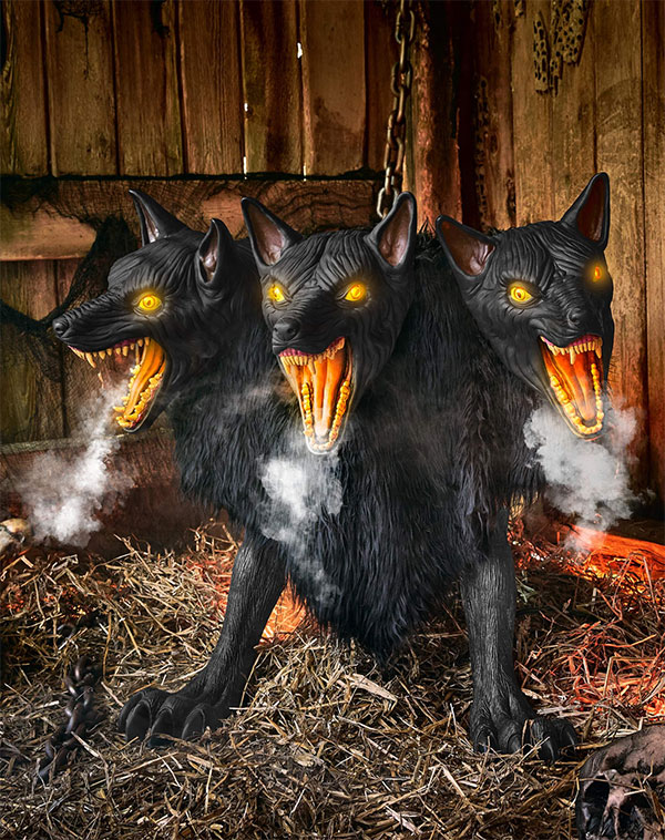 Spirit Halloween Cerberus animatronic