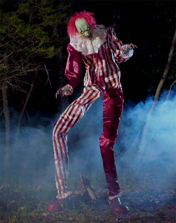 Towering Creepy Clown animatronic