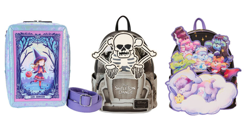 Hocus Pocus, The Skeleton Dance, and Care Bears x Universal Mosnters bags from Loungefly