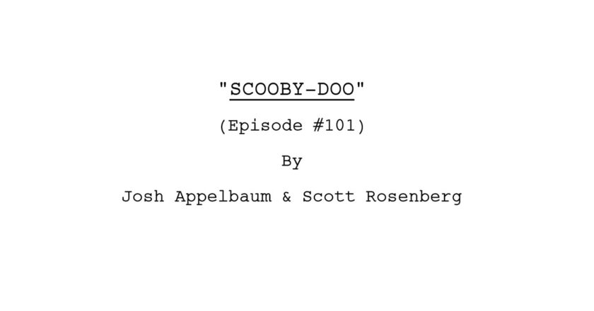 Cover of "Scooby-Doo" Netflix series episode 1 script cover