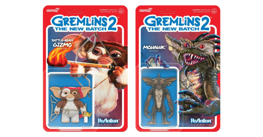 Battle Ready Gizmo and Mohawk ReAction Figures on blister cardback
