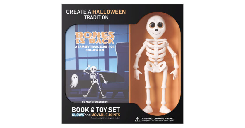 "Bones is Back" Halloween book and toy set