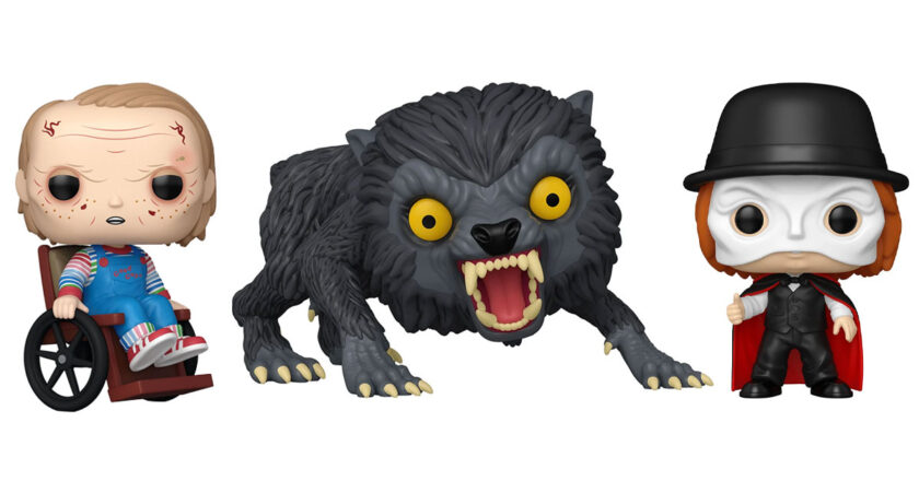 Old Chucky, Werewolf, and Phantom Chucky Funko Pop! figures