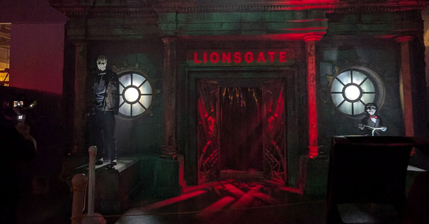 Facade of Lionsgate’s Gears of Fear at Midsummer Scream 2024