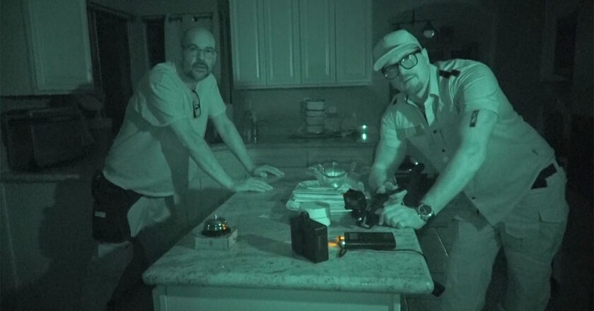 Zak Bagans and Aaron Goodwind during their investigation in the season premiere of "Ghost Adventures: House Calls."
