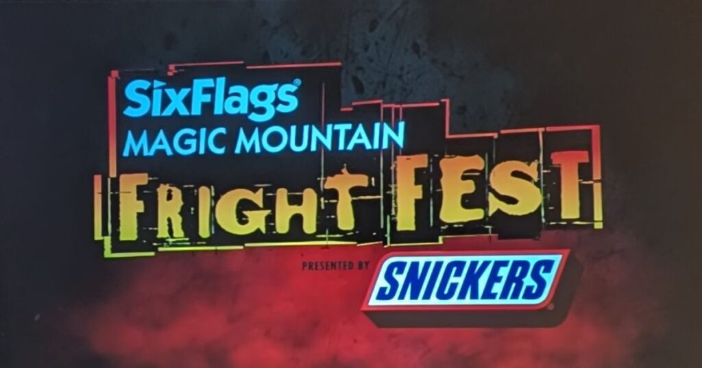 Six Flags Magic Mountain Fright Fest Presented by Snickers logo