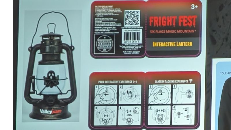 Six Flags Magic Mountain Interactive Lantern with label